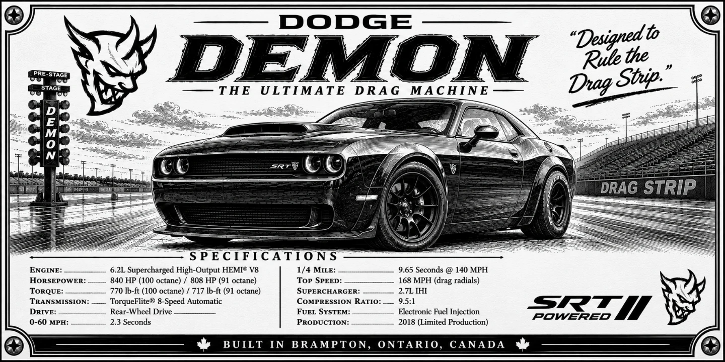Dodge Demon SRT Supercharged HEMI V8 Print