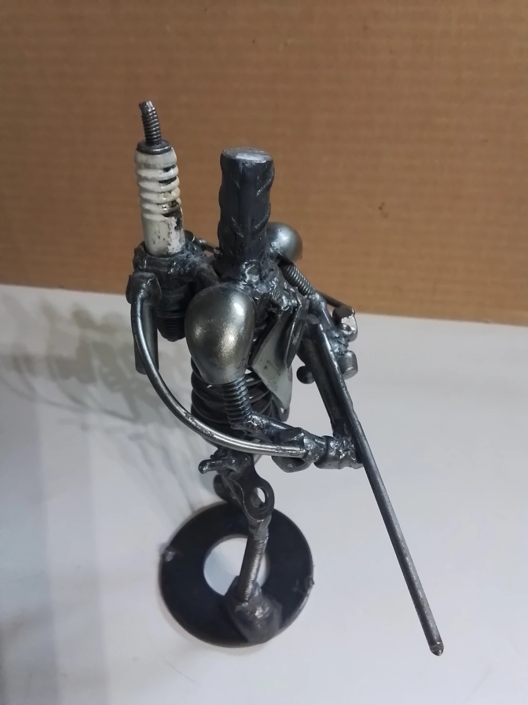 Handcrafted Steampunk Metal Sniper Sculpture - photo 2
