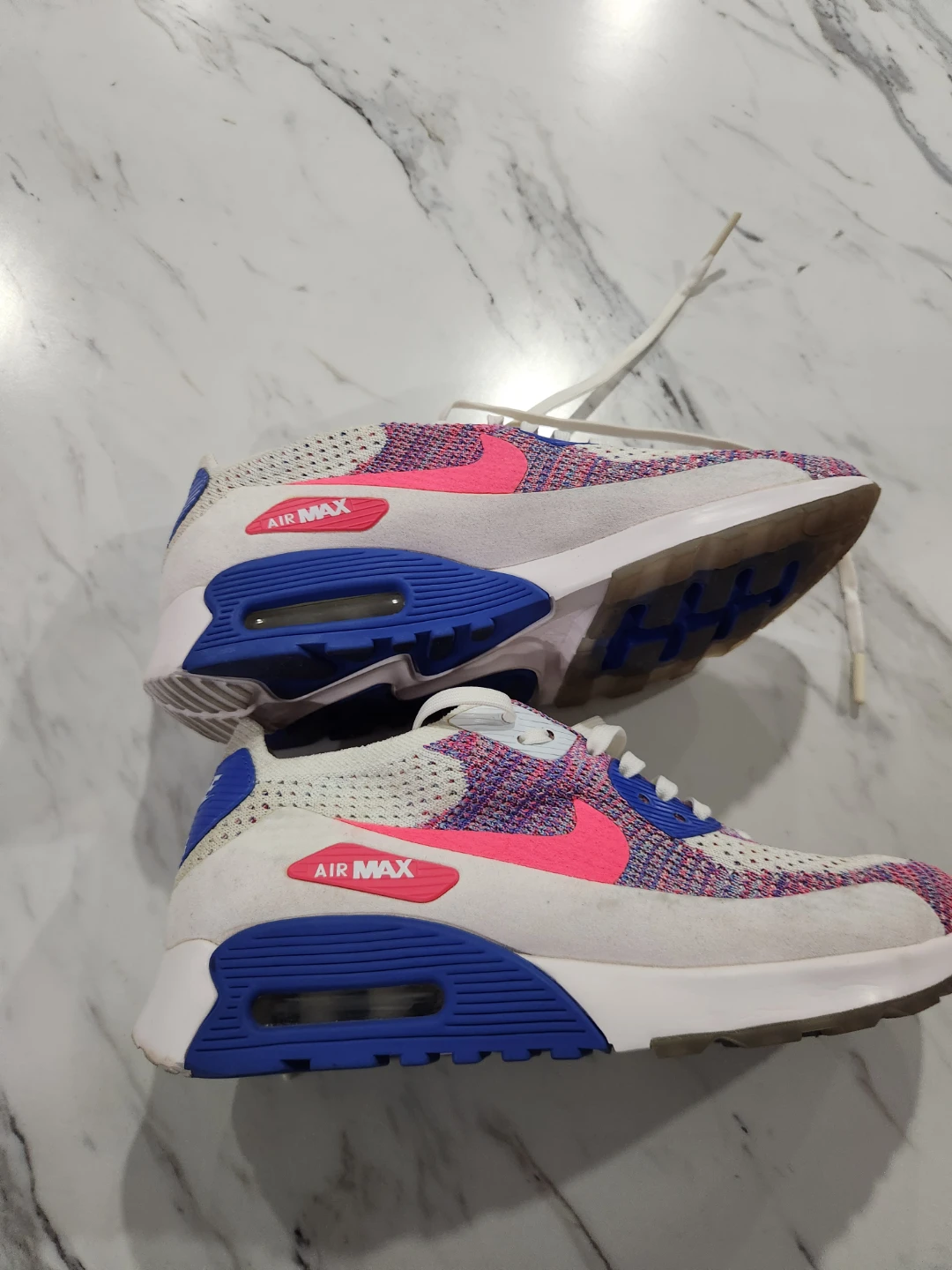 Nike Air Max Knit Sneakers Pink Blue White - photo 2