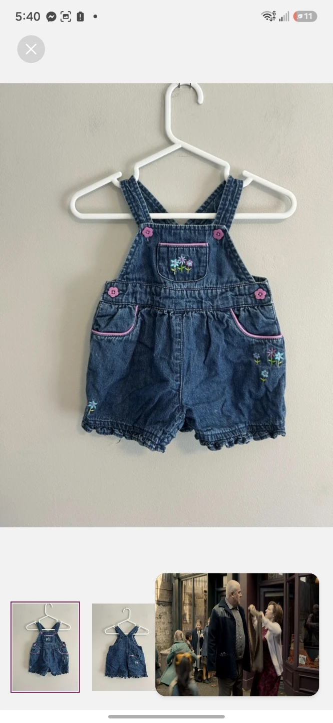 OshKosh B'gosh Denim Overalls - 0-3 Months