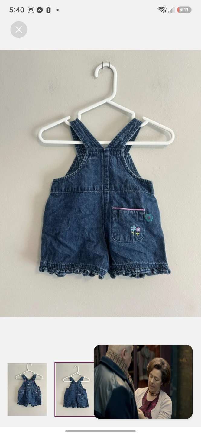 OshKosh B'gosh Denim Overalls - 0-3 Months - photo 2