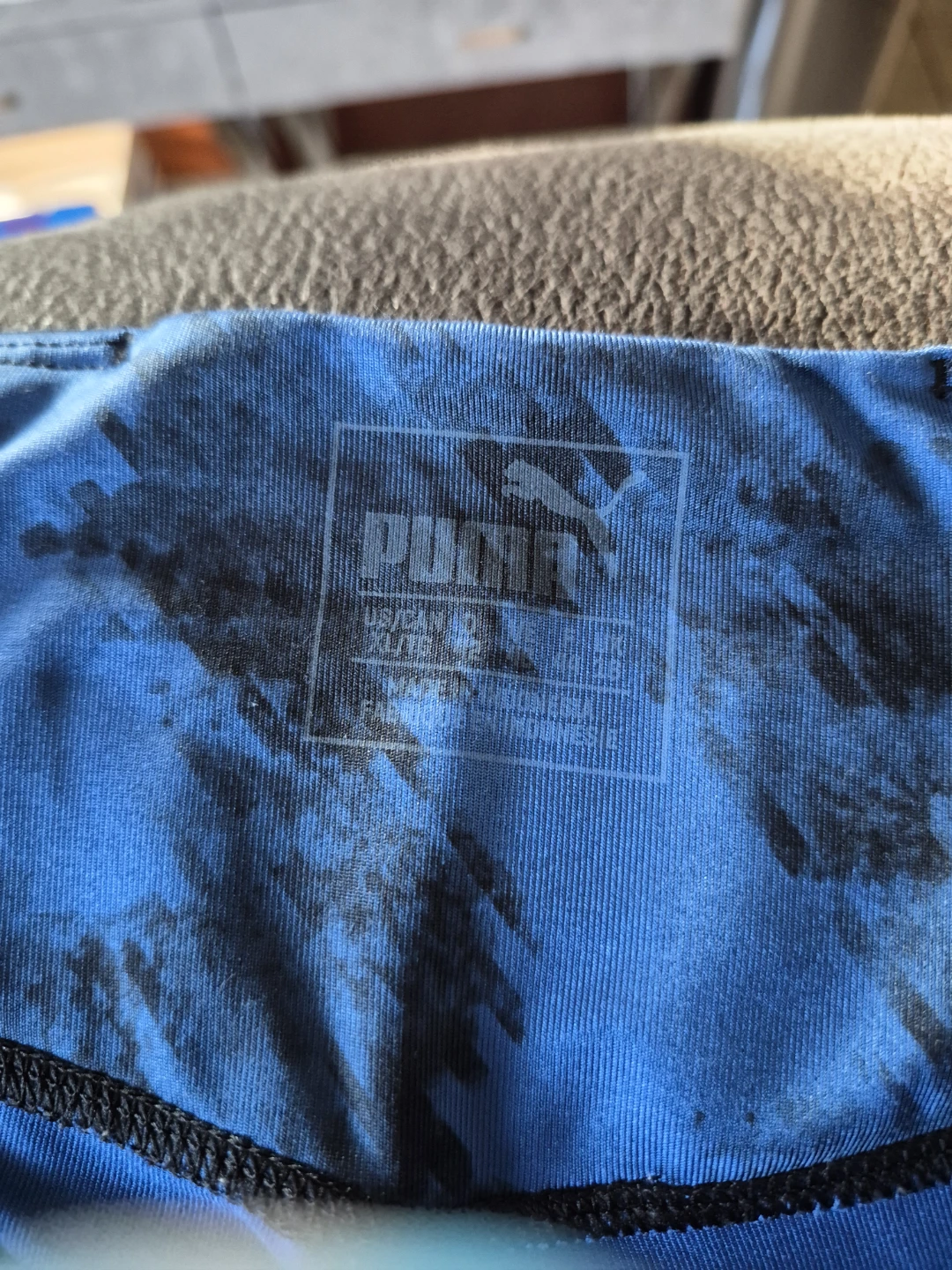 Puma Blue & Black Pattern Leggings - photo 2