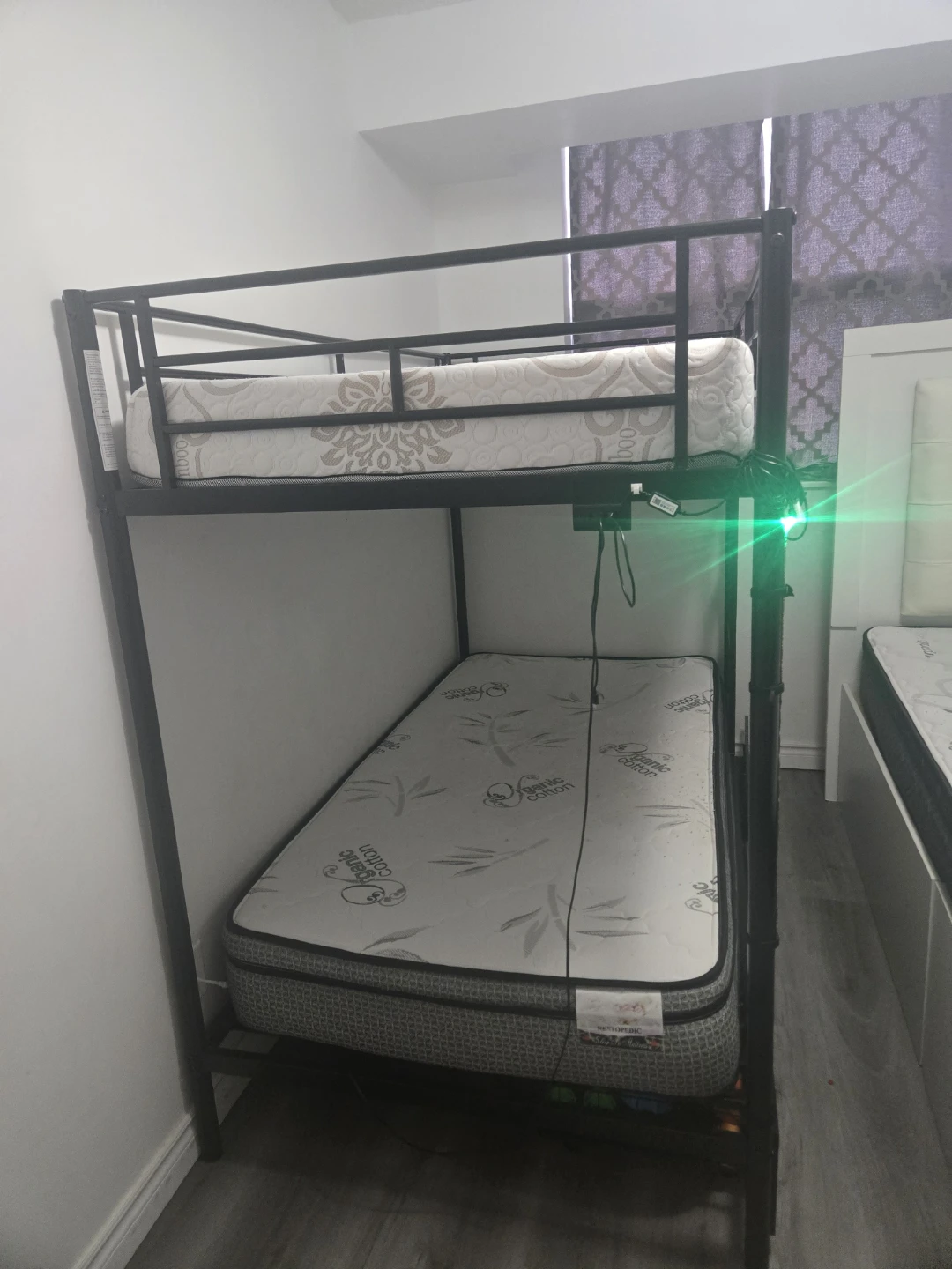 Metal Bunk Bed with Mattresses