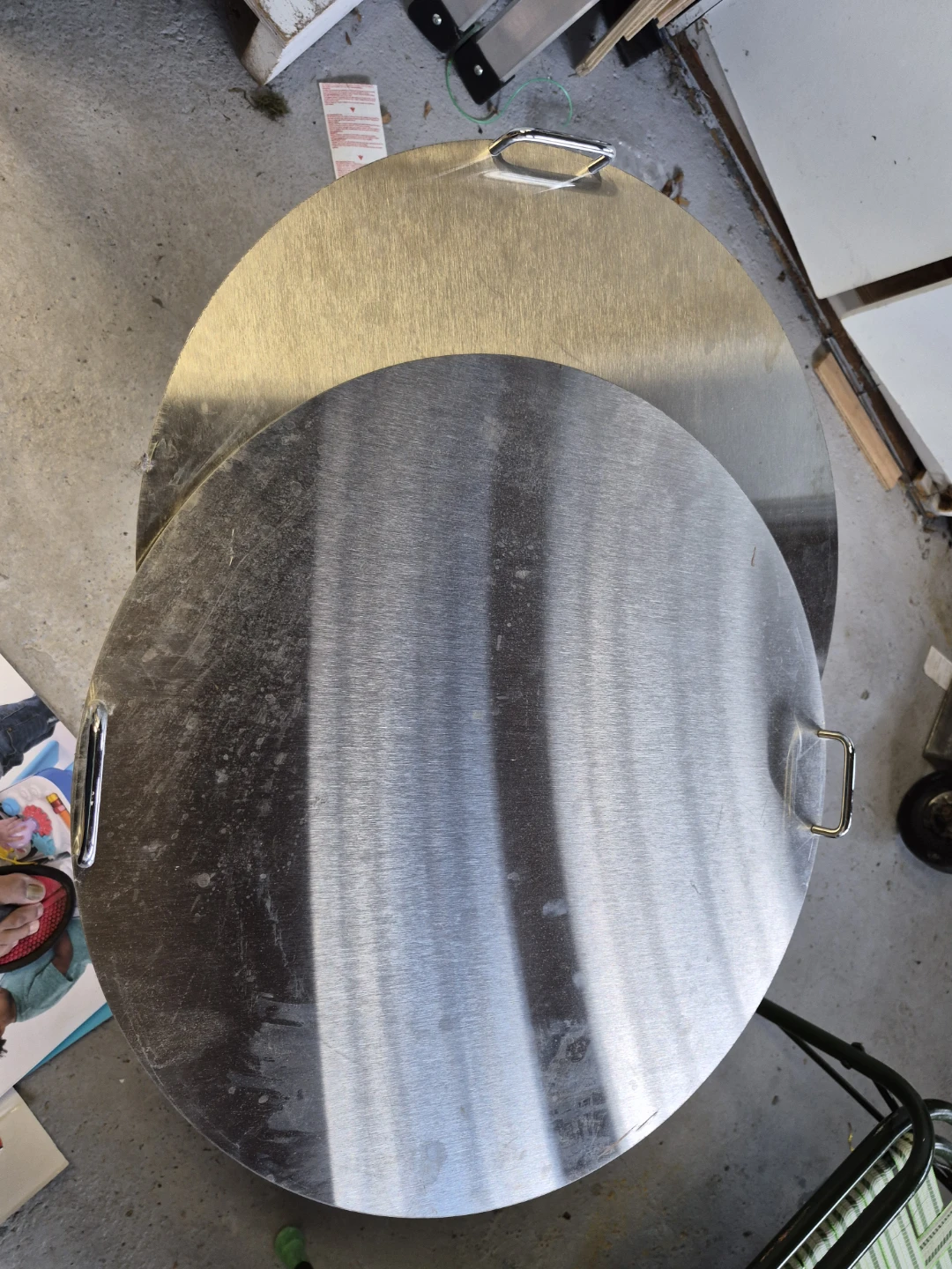 Set of 3 Round Stainless Steel Griddle Plates - photo 4