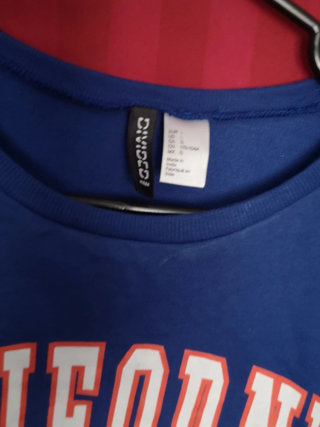 H&M Divided Blue California Cropped Long Sleeve Top - photo 3