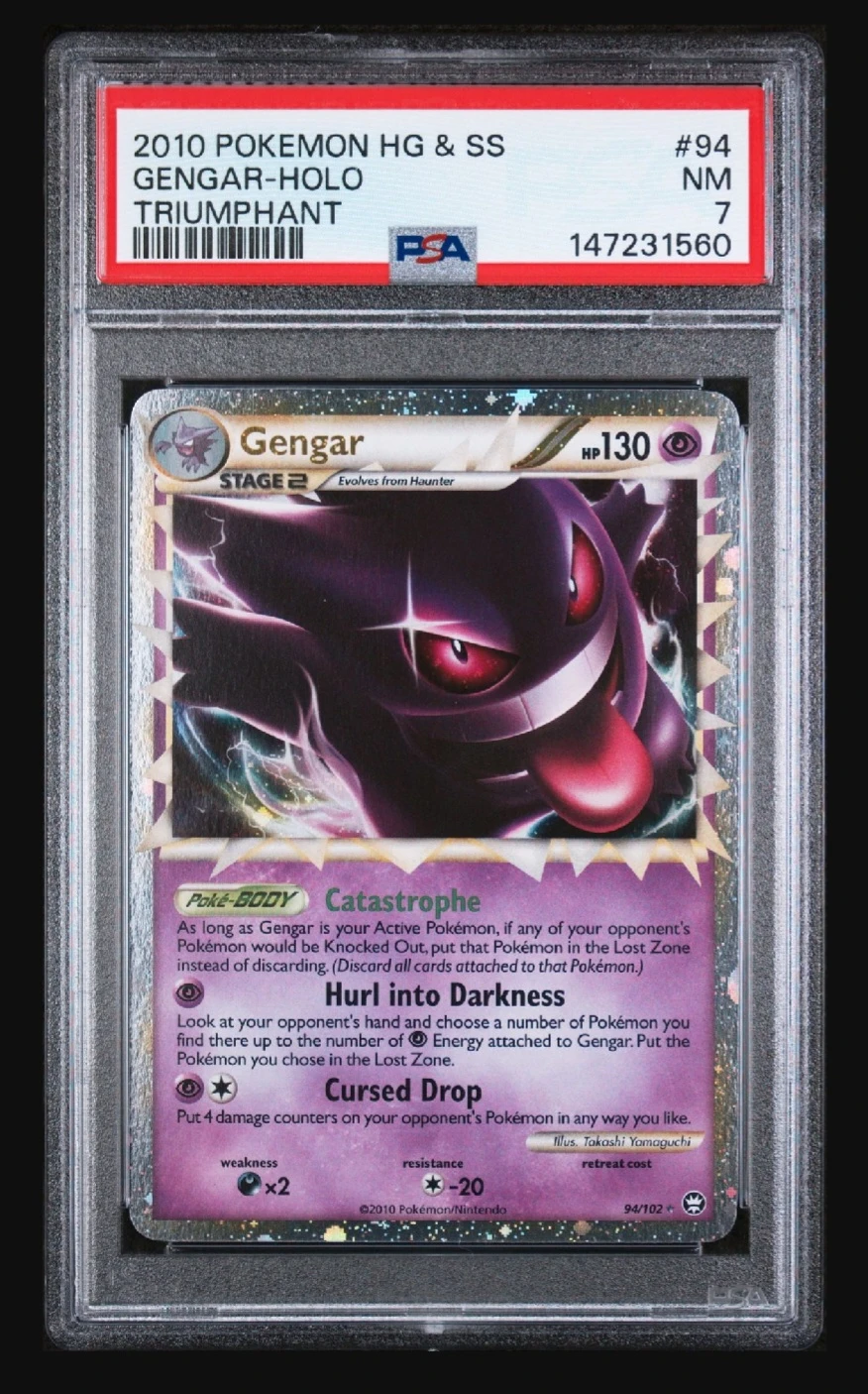 2010 Pokemon HGSS Triumphant Gengar Holo #94 Graded