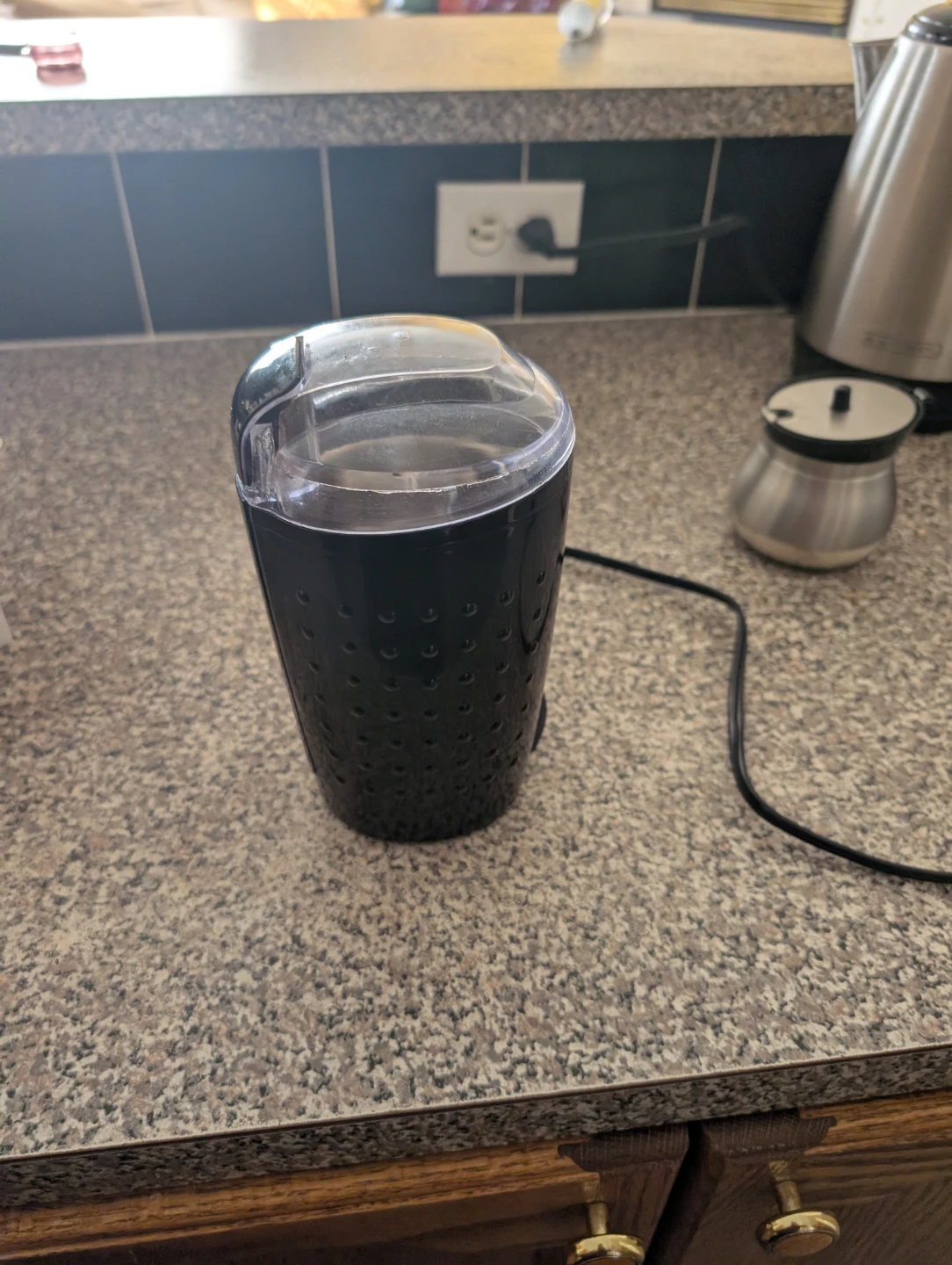 Black Electric Coffee Grinder