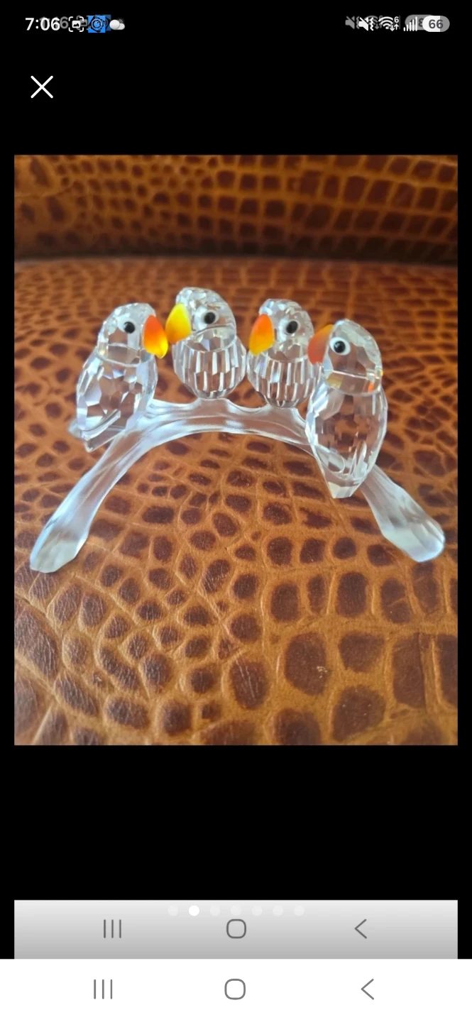 Swarovski,  Parrot,butterfly, perfume btl and feather pen. - photo 2