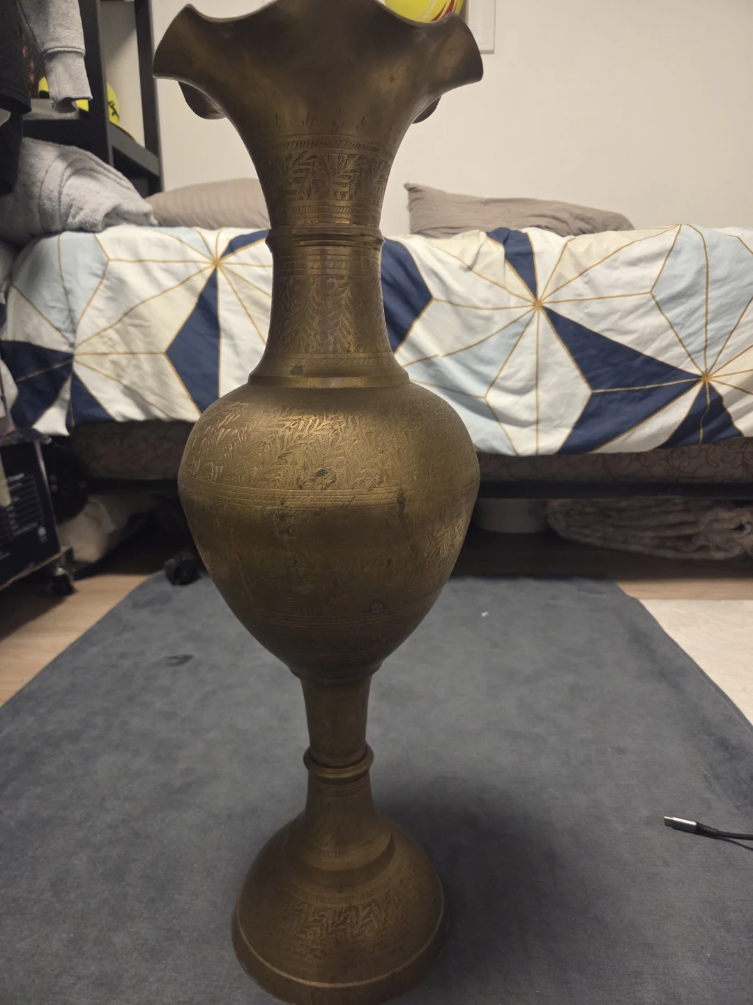 Antique Indian Brass Vase - photo 3