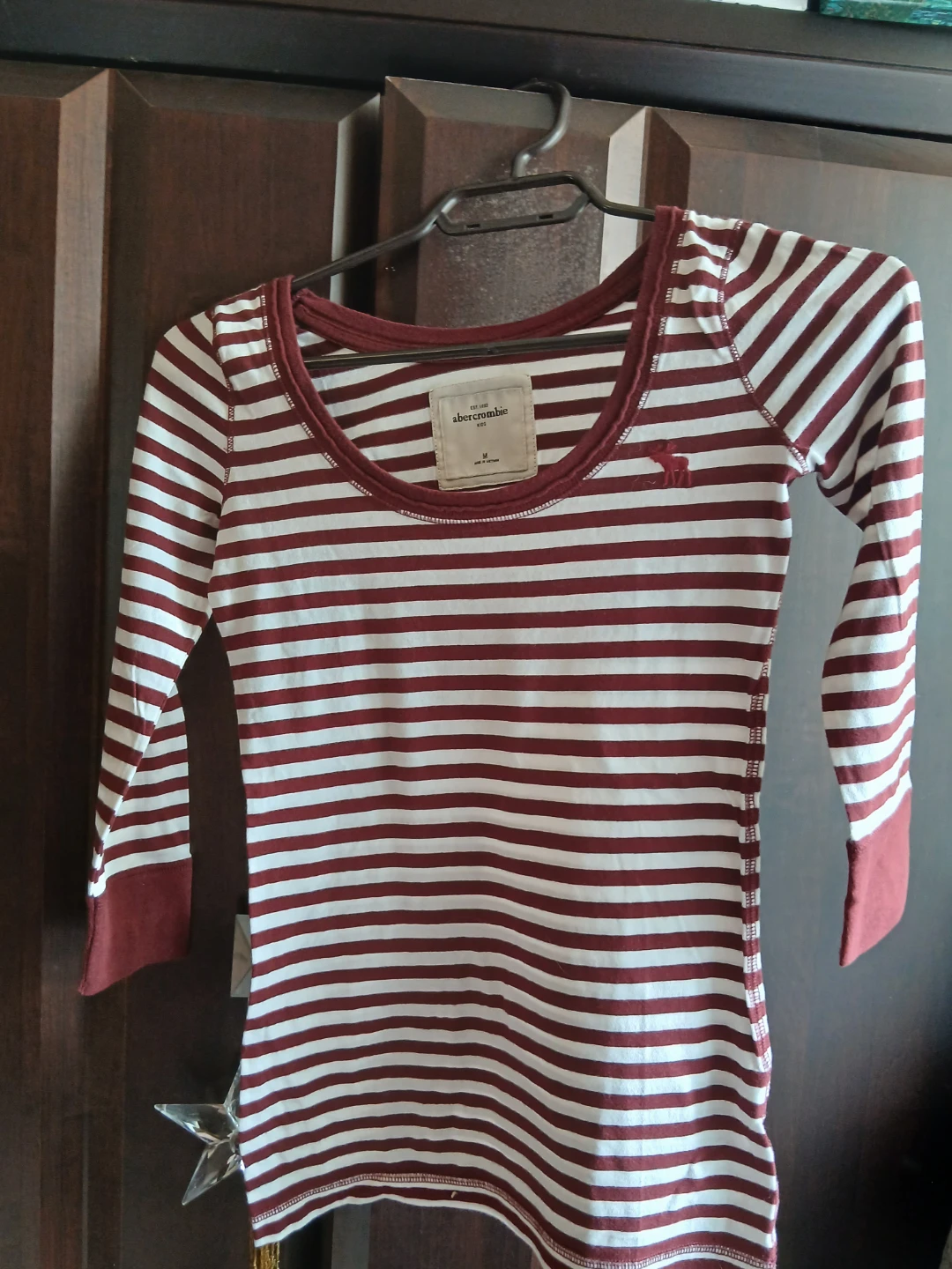 Abercrombie Kids Striped Long Sleeve Shirt Size M