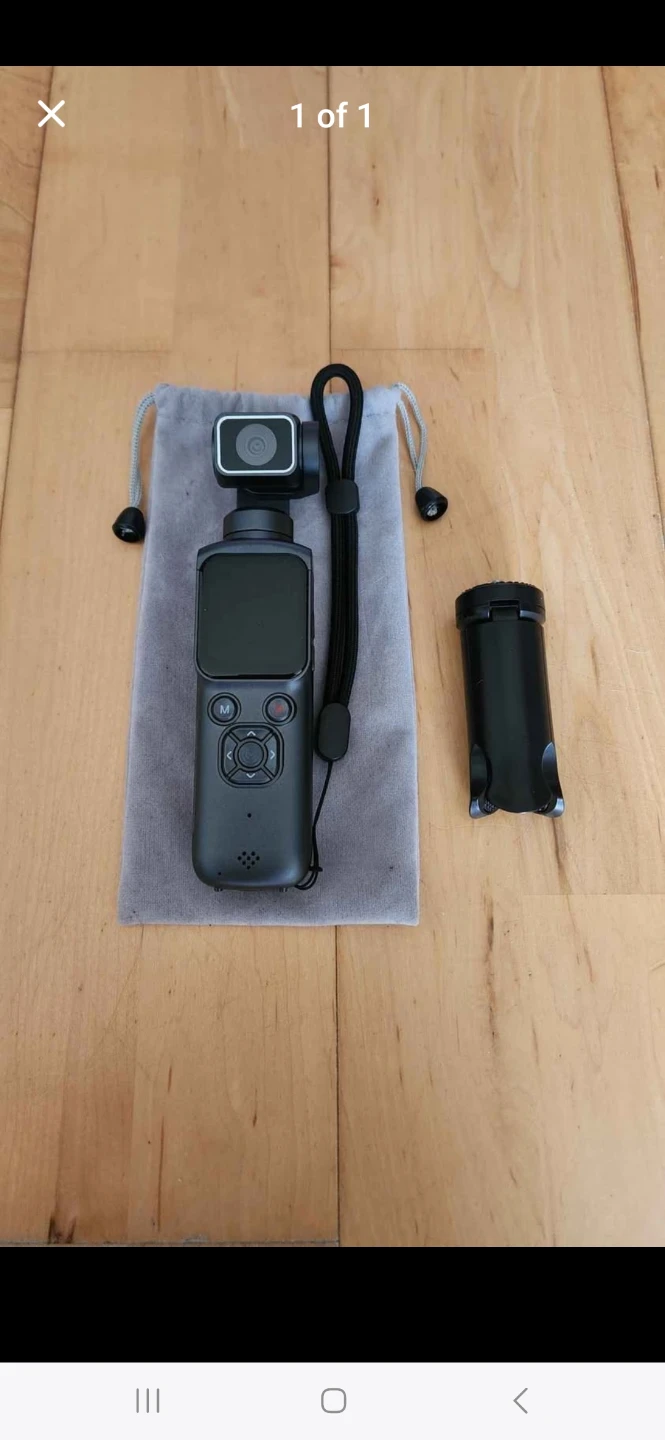 Black Handheld Vlogging Camera with Tripod, 128gb SD Card (New)