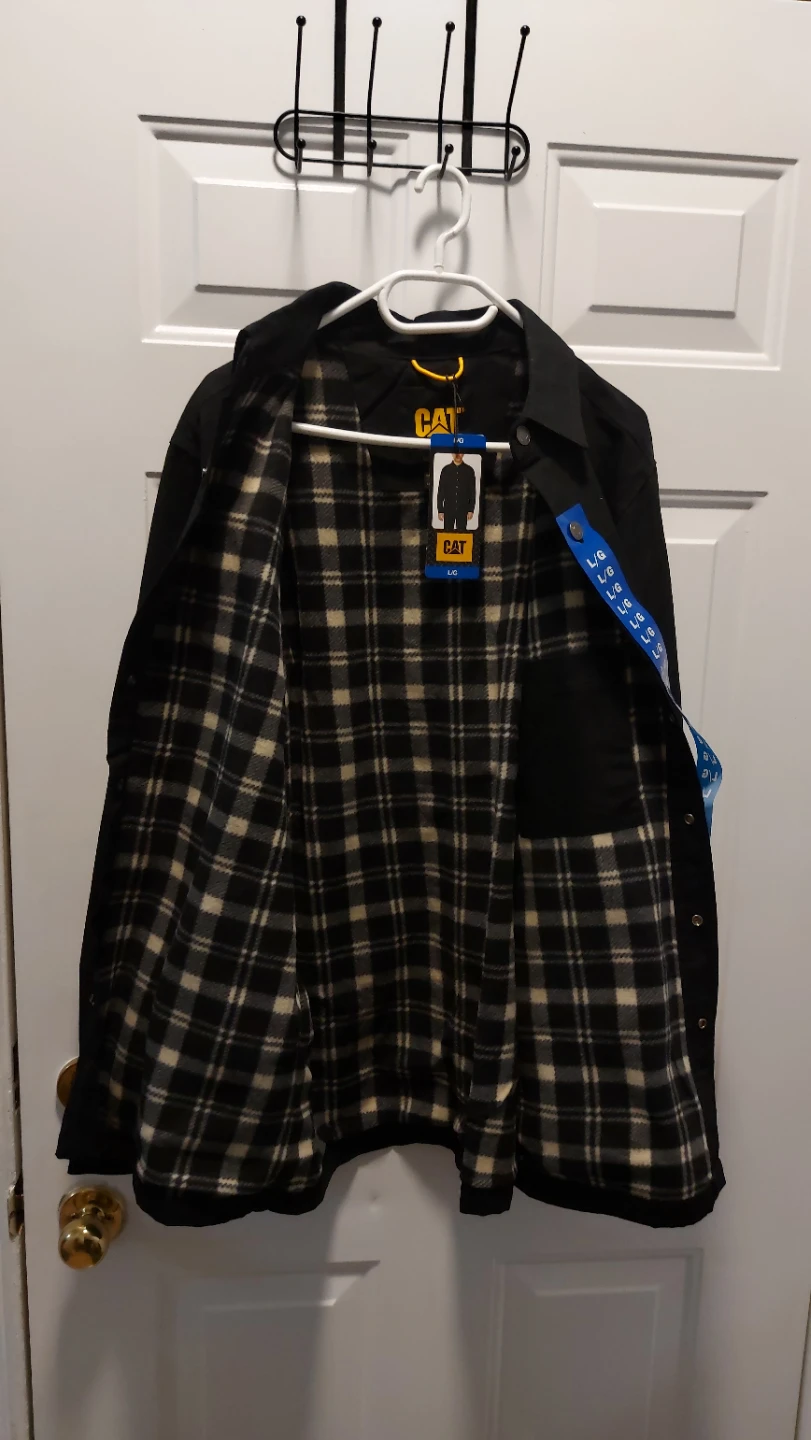 CAT Lined Work Shirt Jacket - Black - Large - photo 2