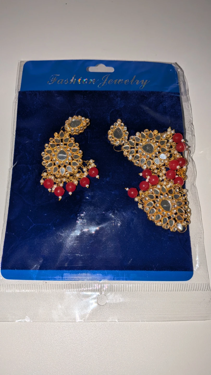 Fashion Jewelry Earrings with Red Beads