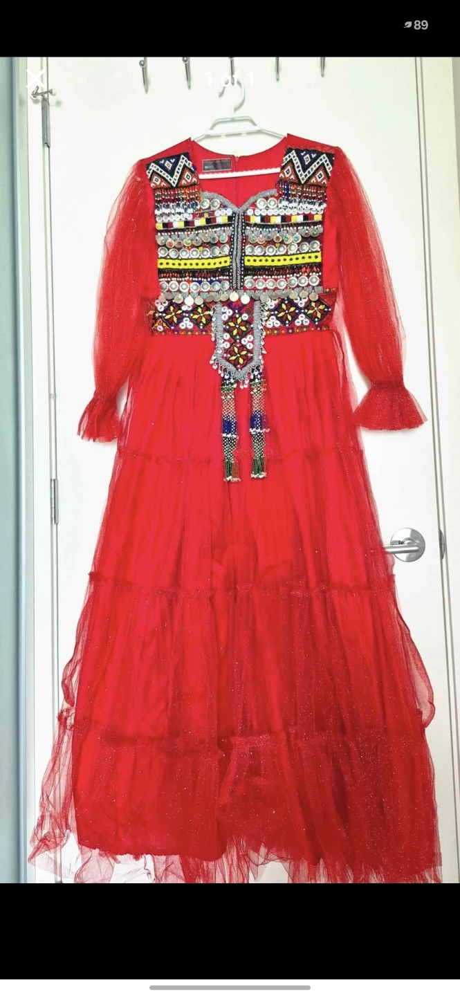 Red Afghan Dress