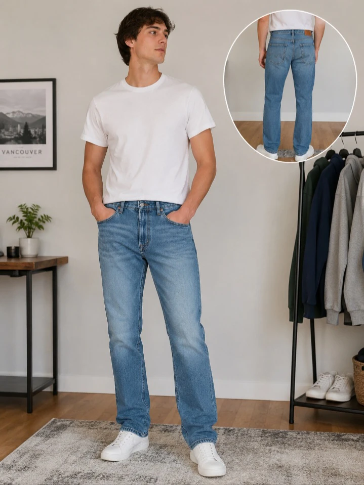 UH Denim Mens Straight Cut Jeans W28 L32