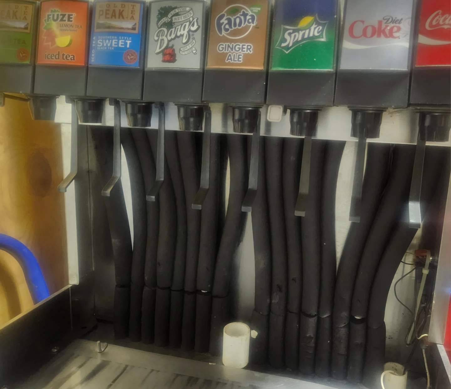 Cornelius Coca-Cola 8-Flavor Soda Fountain Dispenser with stand