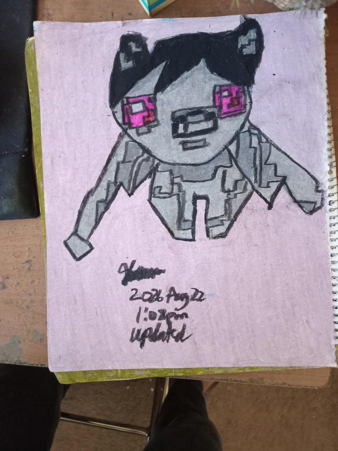 Video Game Character Drawing by Custom Artist Sherwin