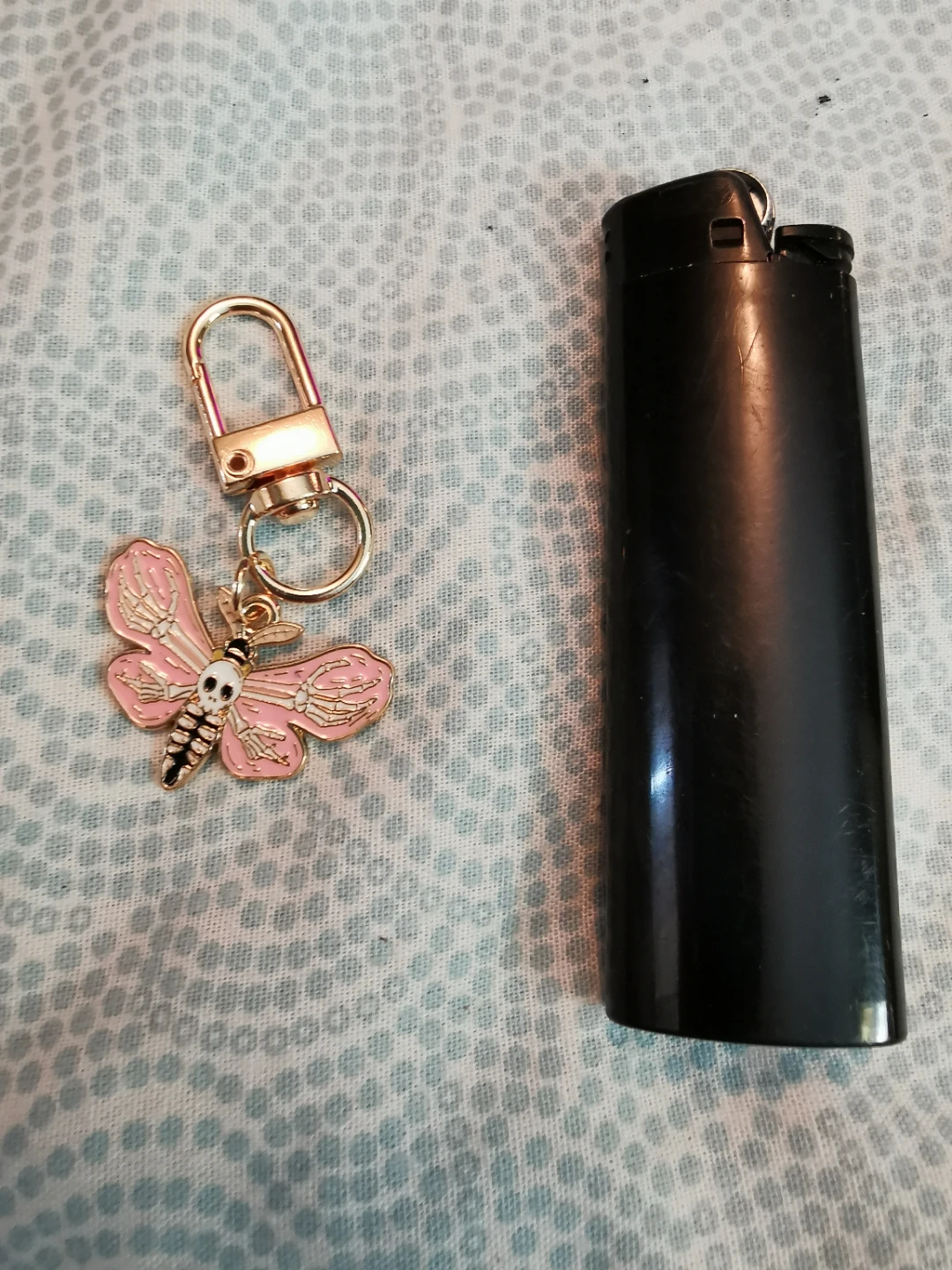 Pink Death's Head Moth Keychain - photo 3