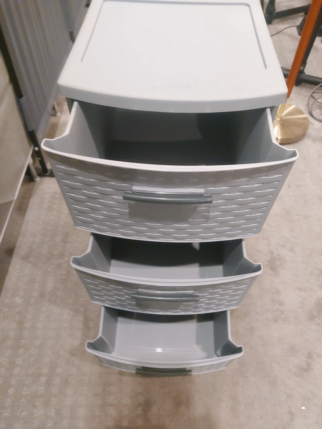 Gray 3-Drawer Storage Unit - photo 5