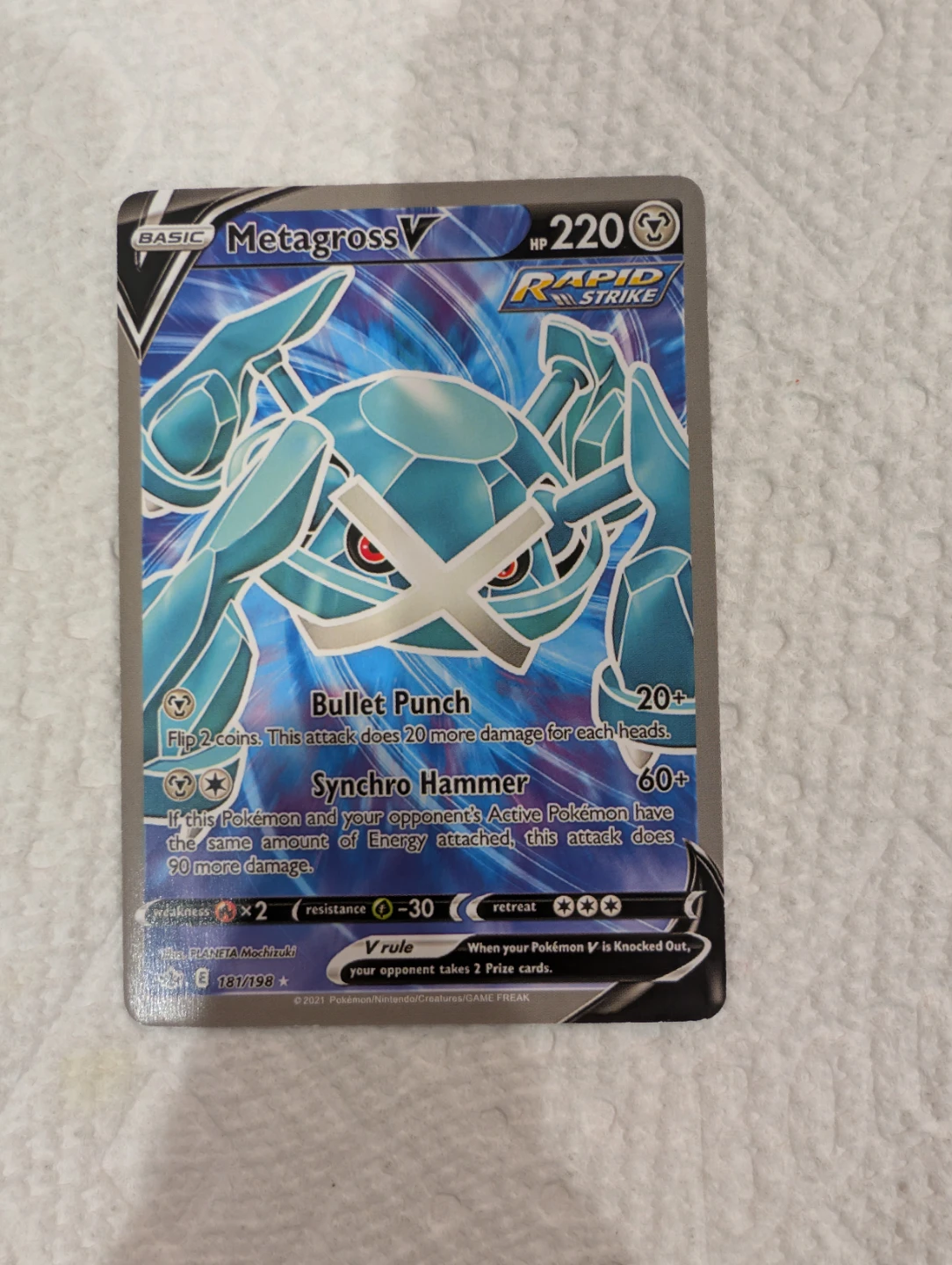 Pokemon Metagross V ( Full Art ) Chilling Reign Trading Card - photo 3