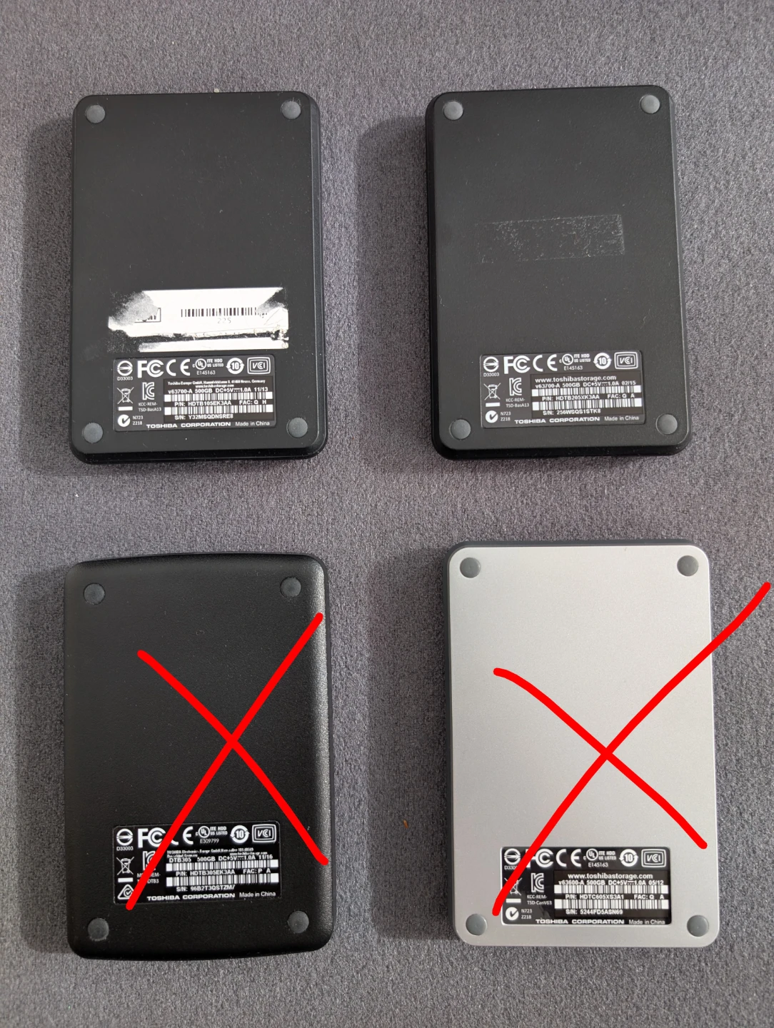 500GB Portable External Hard Drives (WD & Toshiba) - photo 4