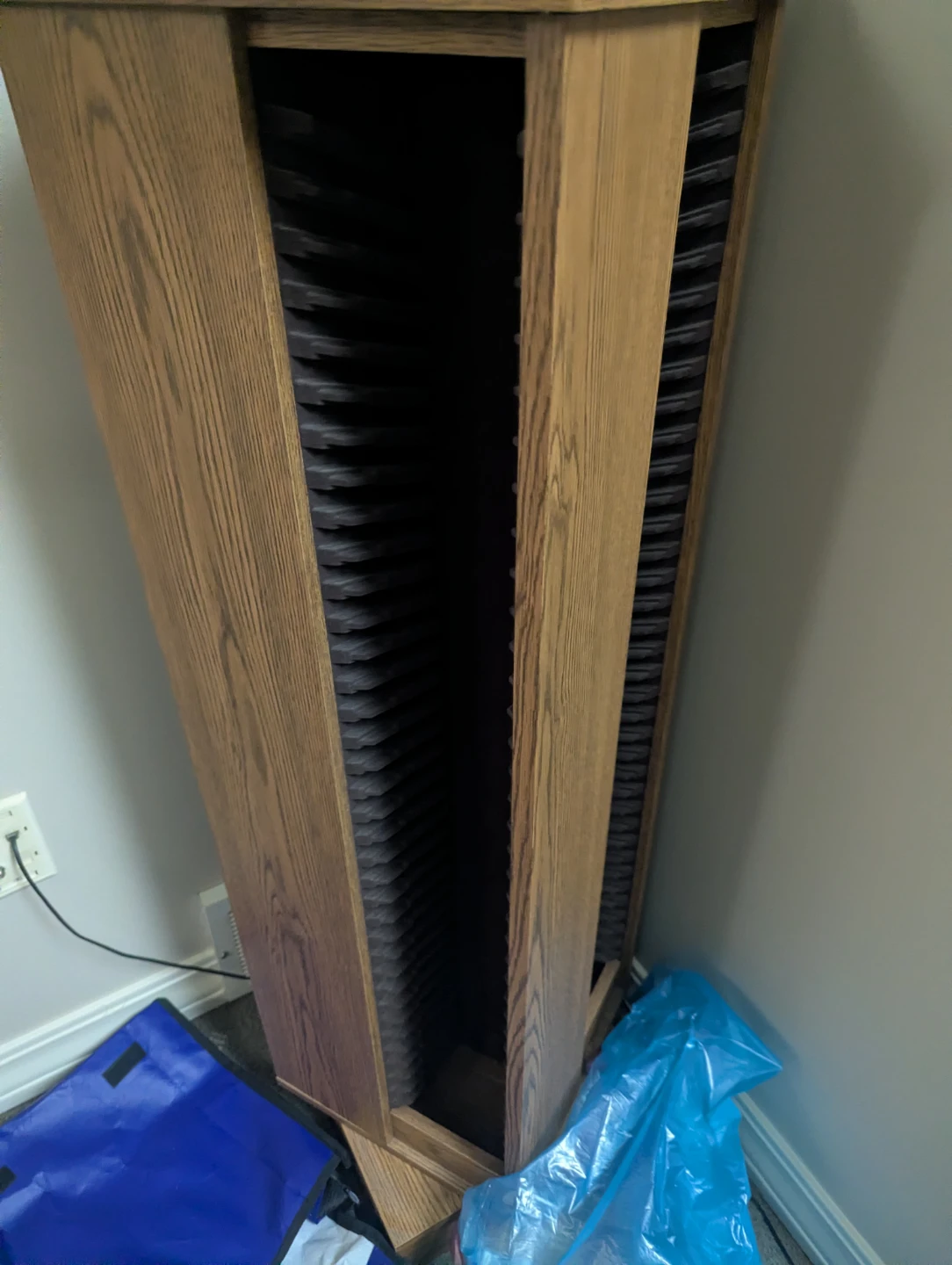 Wooden CD Tower Storage Unit