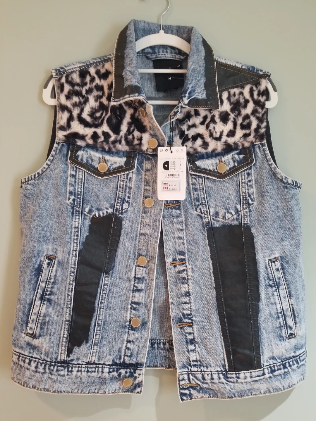 Desigual BWT unique Jean jacket vest