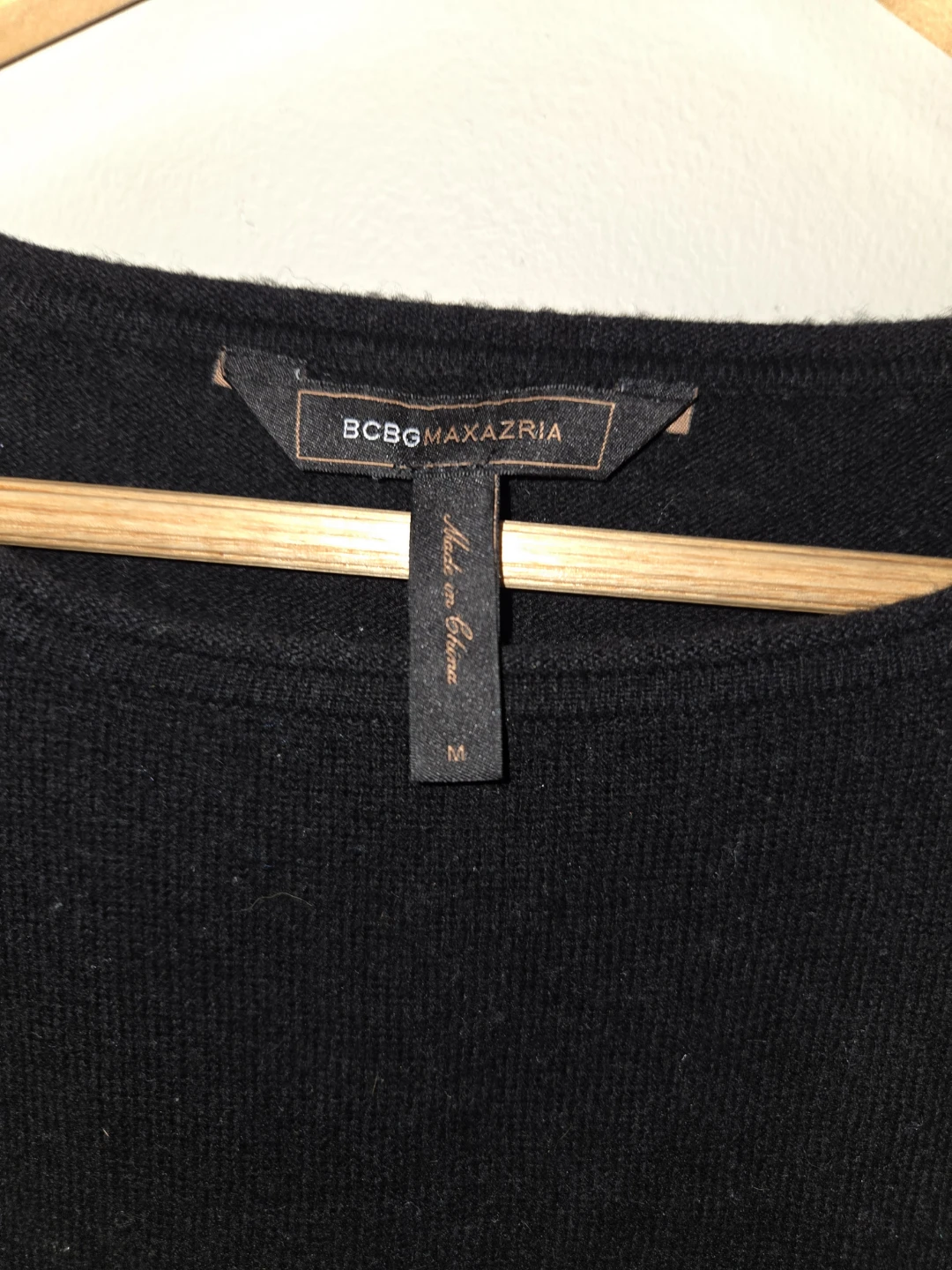 BCBGMAXAZRIA Black Lambswool Sweater - Size M - photo 4