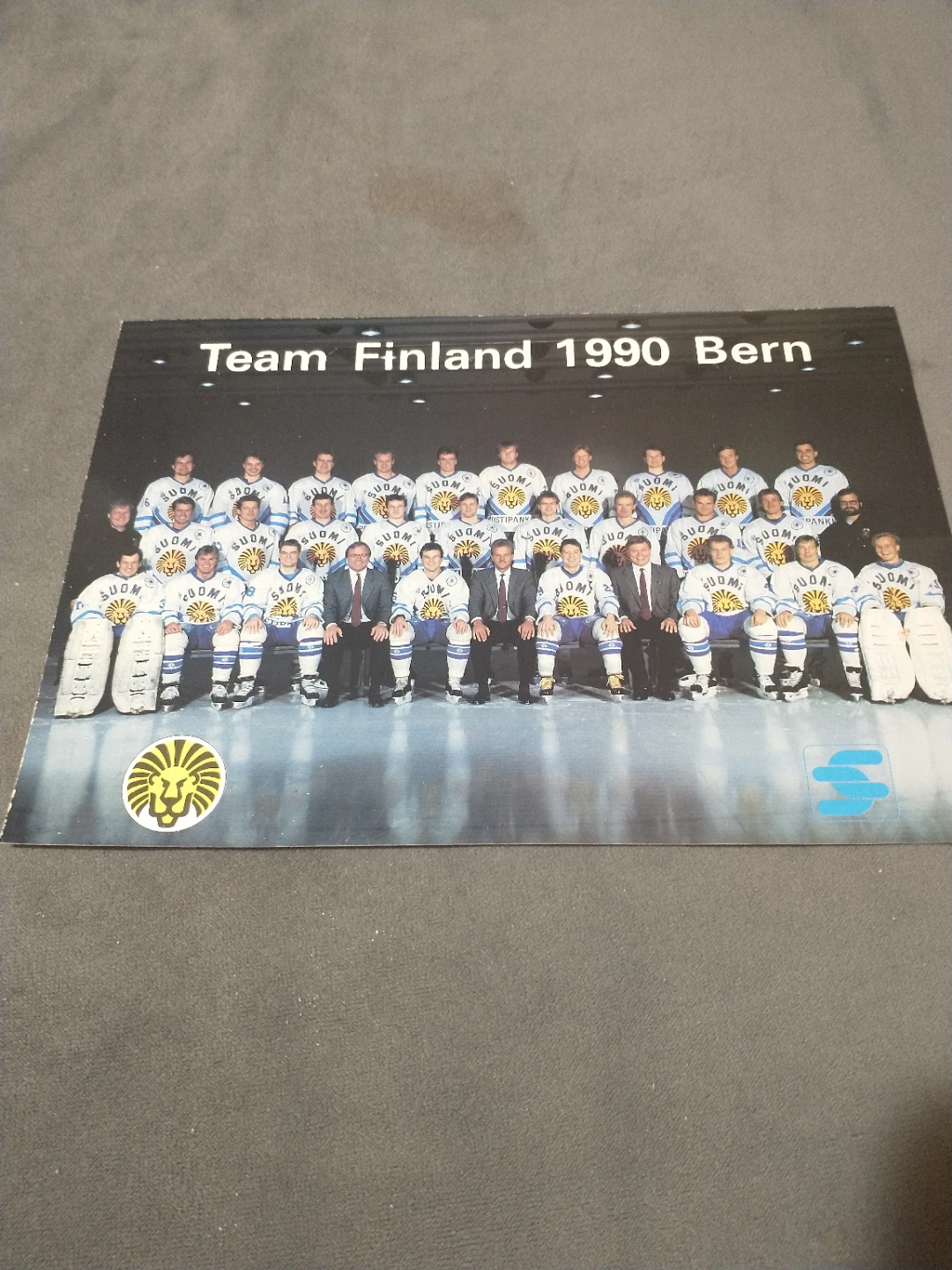 Team Finland 1990 World Hockey Championships Team Postcard