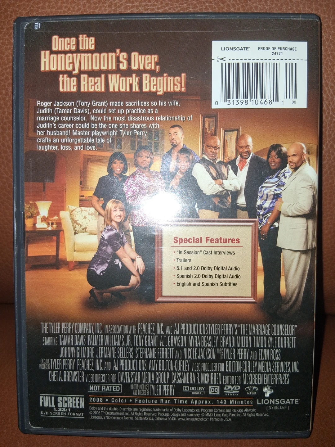 Tyler Perry’s The Marriage Counselor - DVD of the stage play! - photo 2