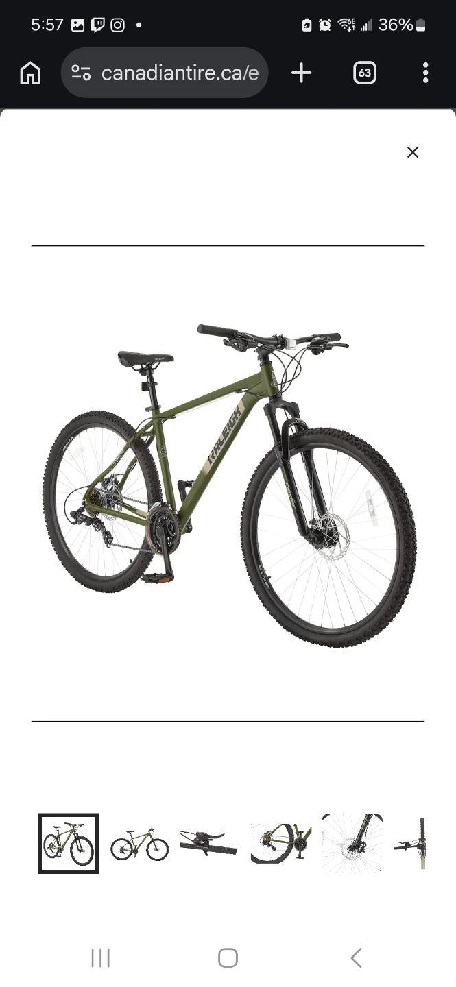 Raleigh Mountain Bike - Green - photo 3