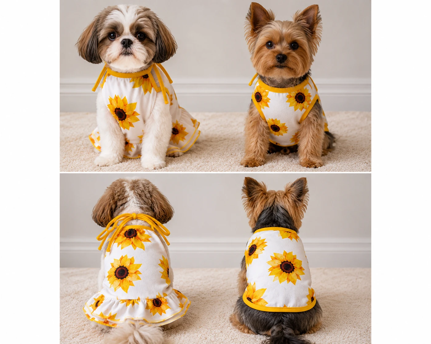 Dog Dress - Sunflower Print - photo 2