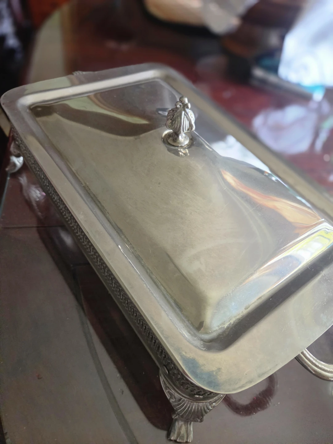 Vintage Silver Plated Serving Dish with Lid