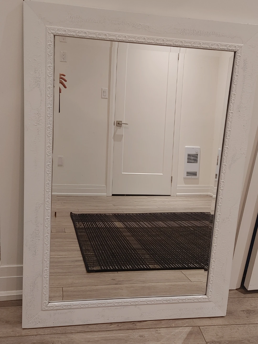White Framed Wall Mirror