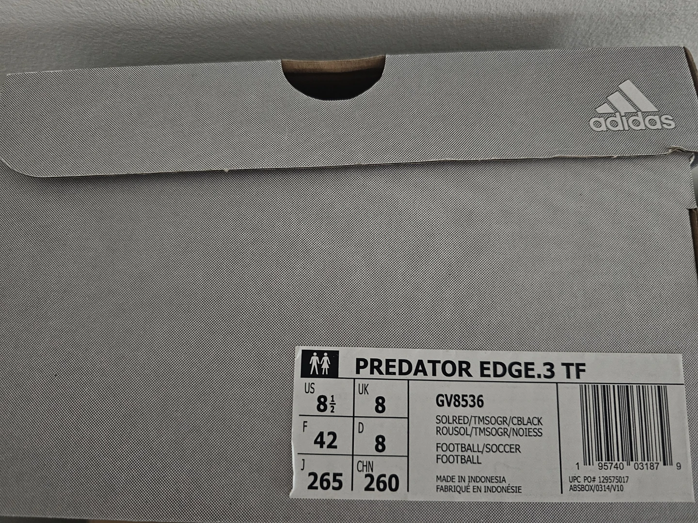 Adidas Predator Edge.3 TF Football Boots - Size 8.5 US - photo 2