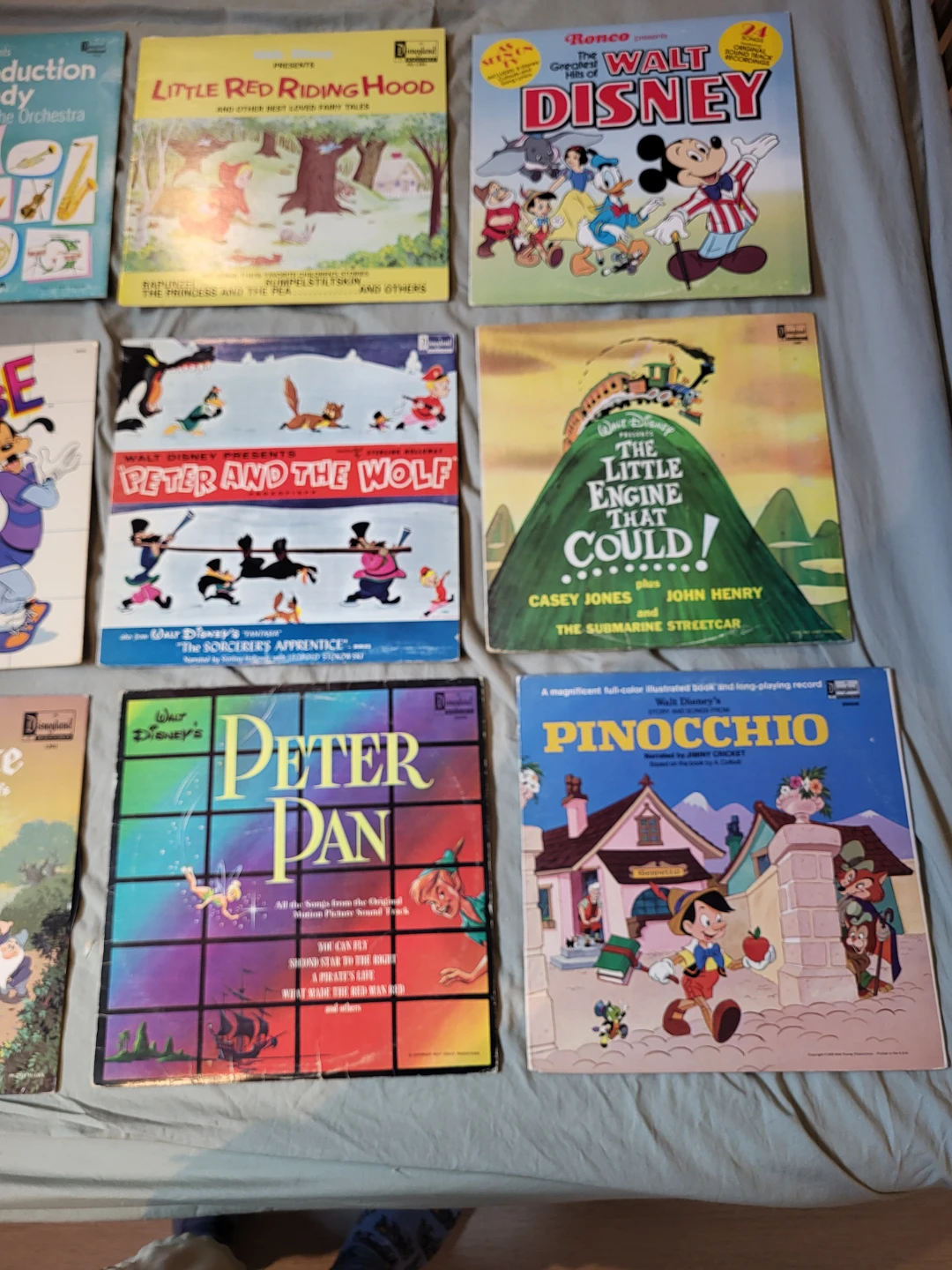 Vintage Walt Disney Vinyl Record Collection Set of 12 - photo 3