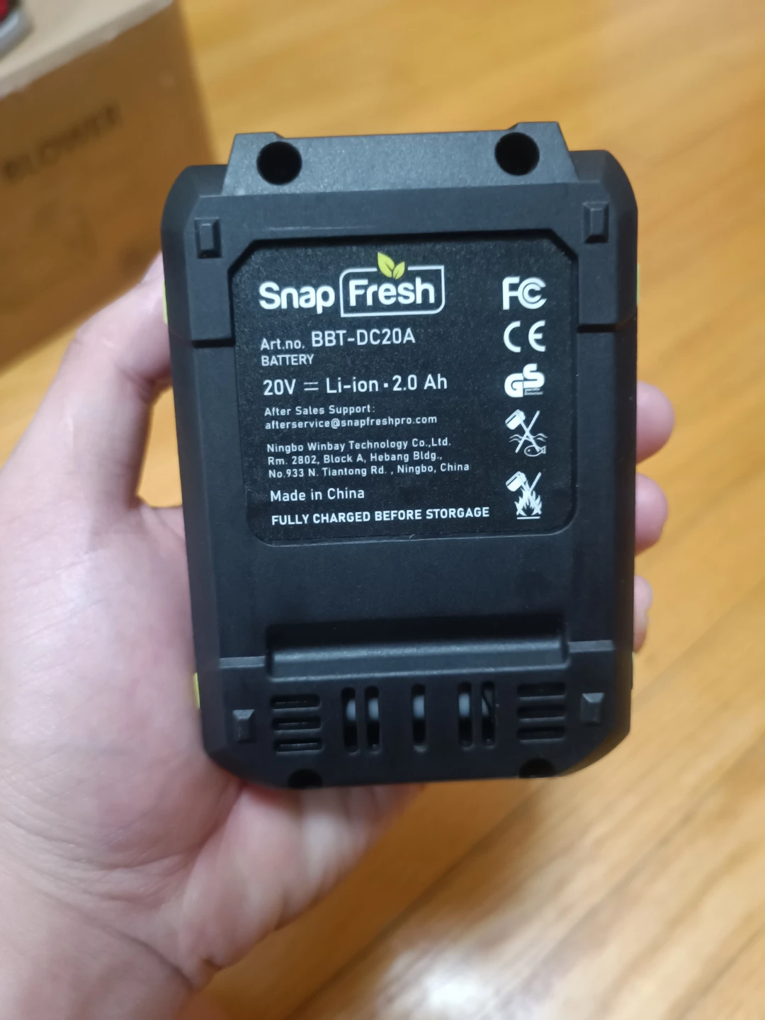 Snap Fresh 20V 2.0 Ah Battery - photo 4