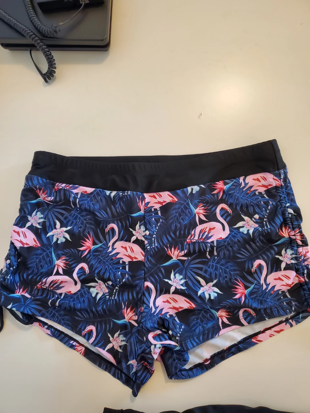 Plus Size Flamingo Print Two-Piece Tankini Swimsuit Set - photo 4