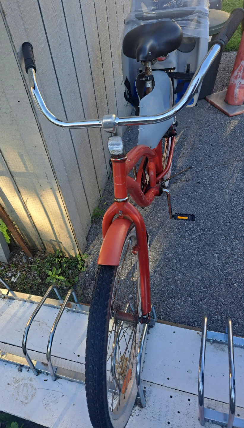 Red Cruiser Bicycle with baby attachment - photo 3