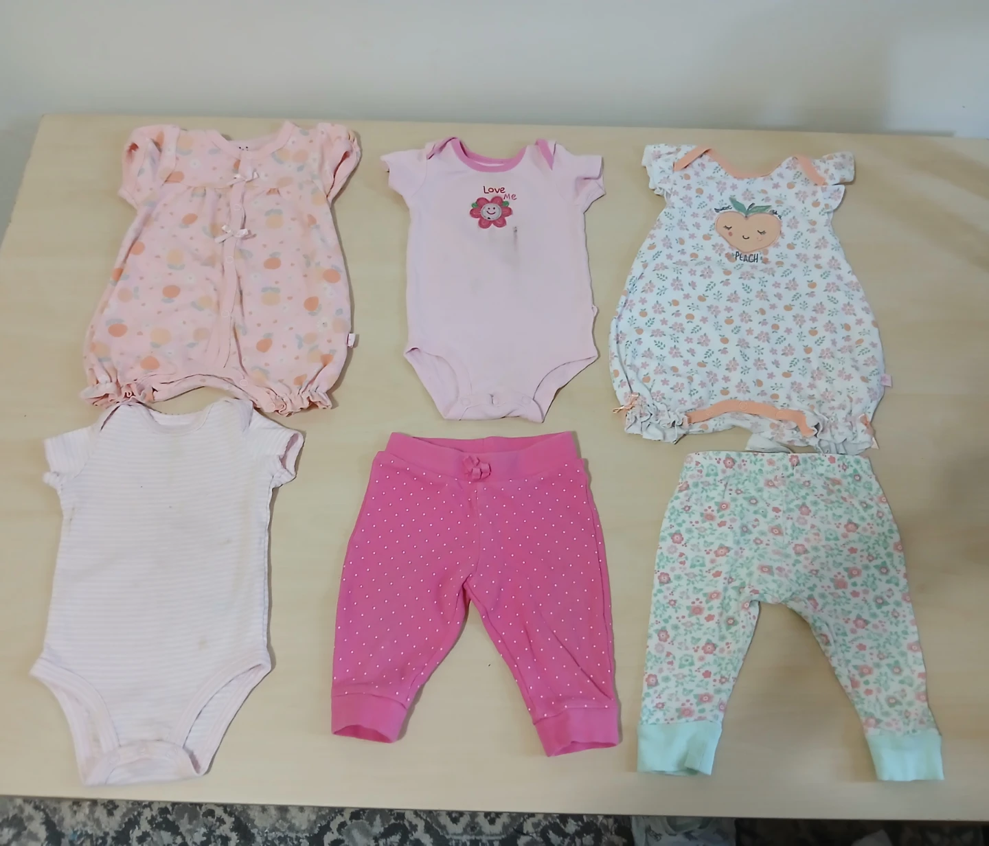 Baby Girl Clothes Bundle - Onesies, Romper, Pants