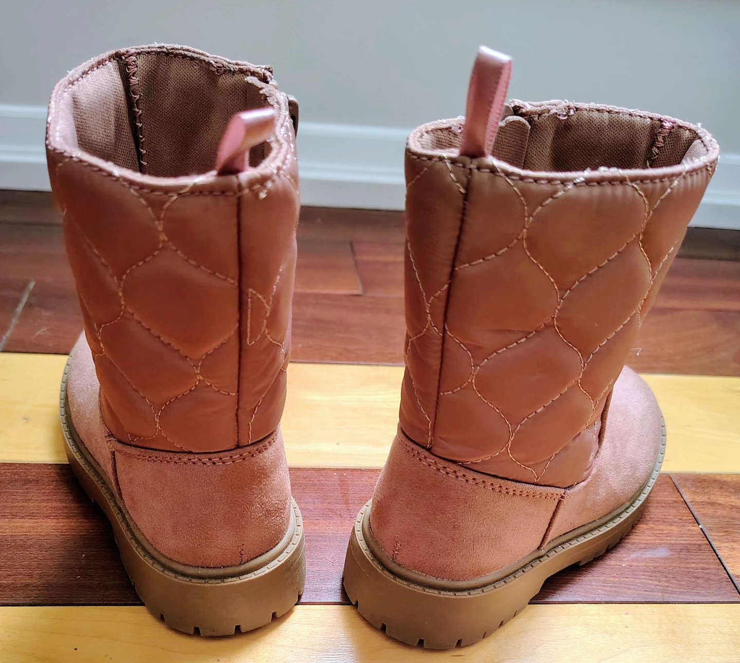 Toddler Pink Quilted Boots Size 7 - photo 2