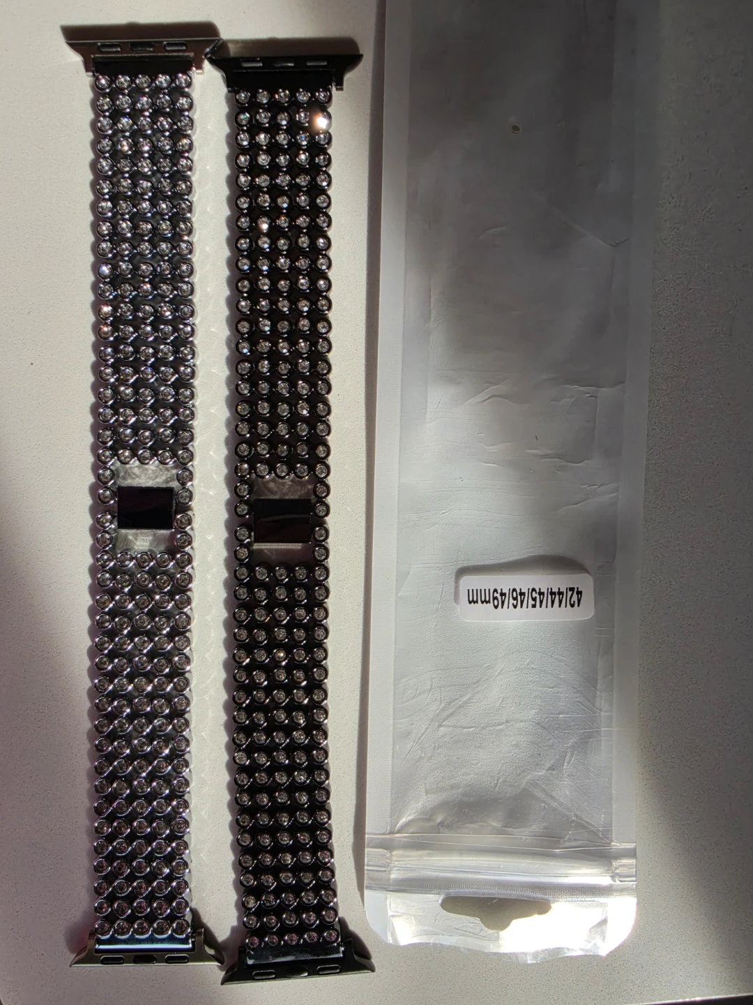 Sparkly Apple Watch Band - Black/Silver - photo 2