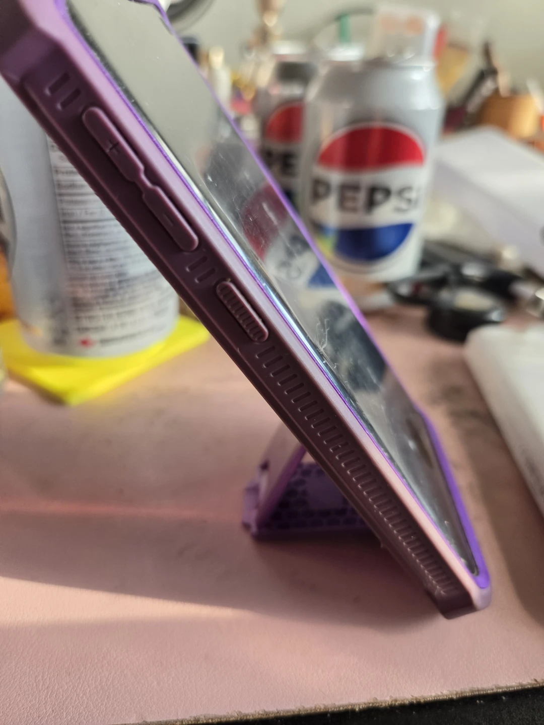 Samsung Galaxy S10 Phone with Purple Case - photo 3