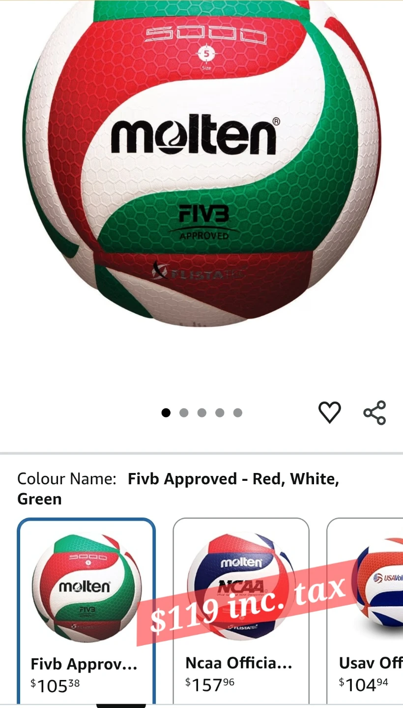 FIVB Molten V5M5000 Volleyball *new - photo 5