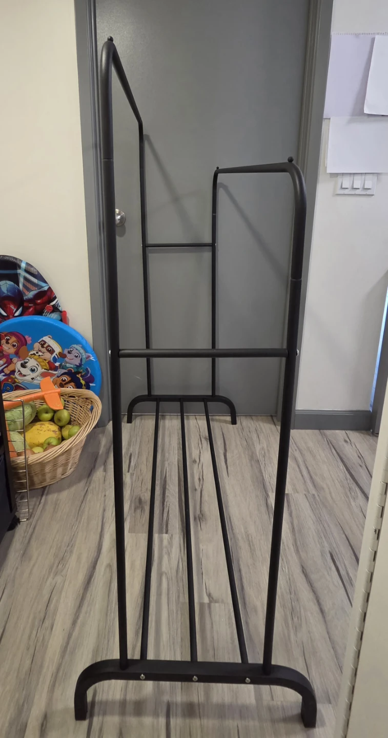 Black Clothing Rack with Shoe Shelf - photo 2