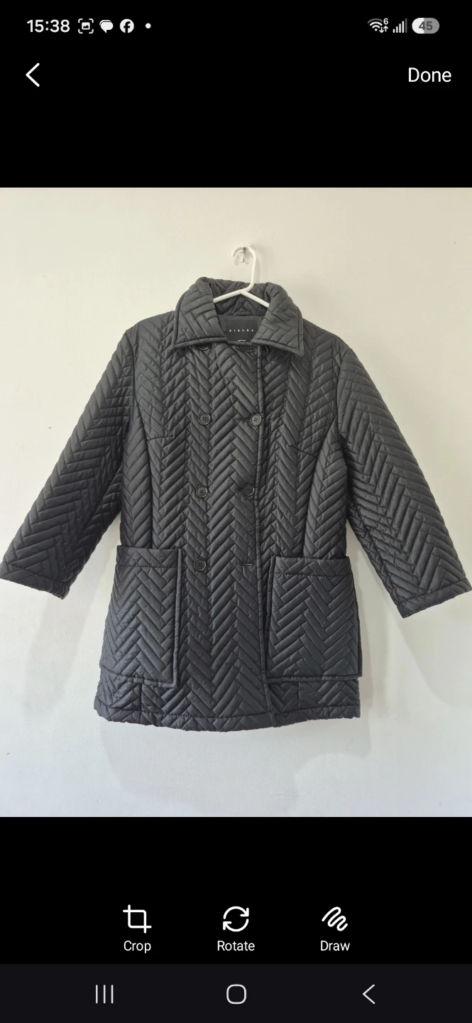 SISLEY Black Quilted Jacket