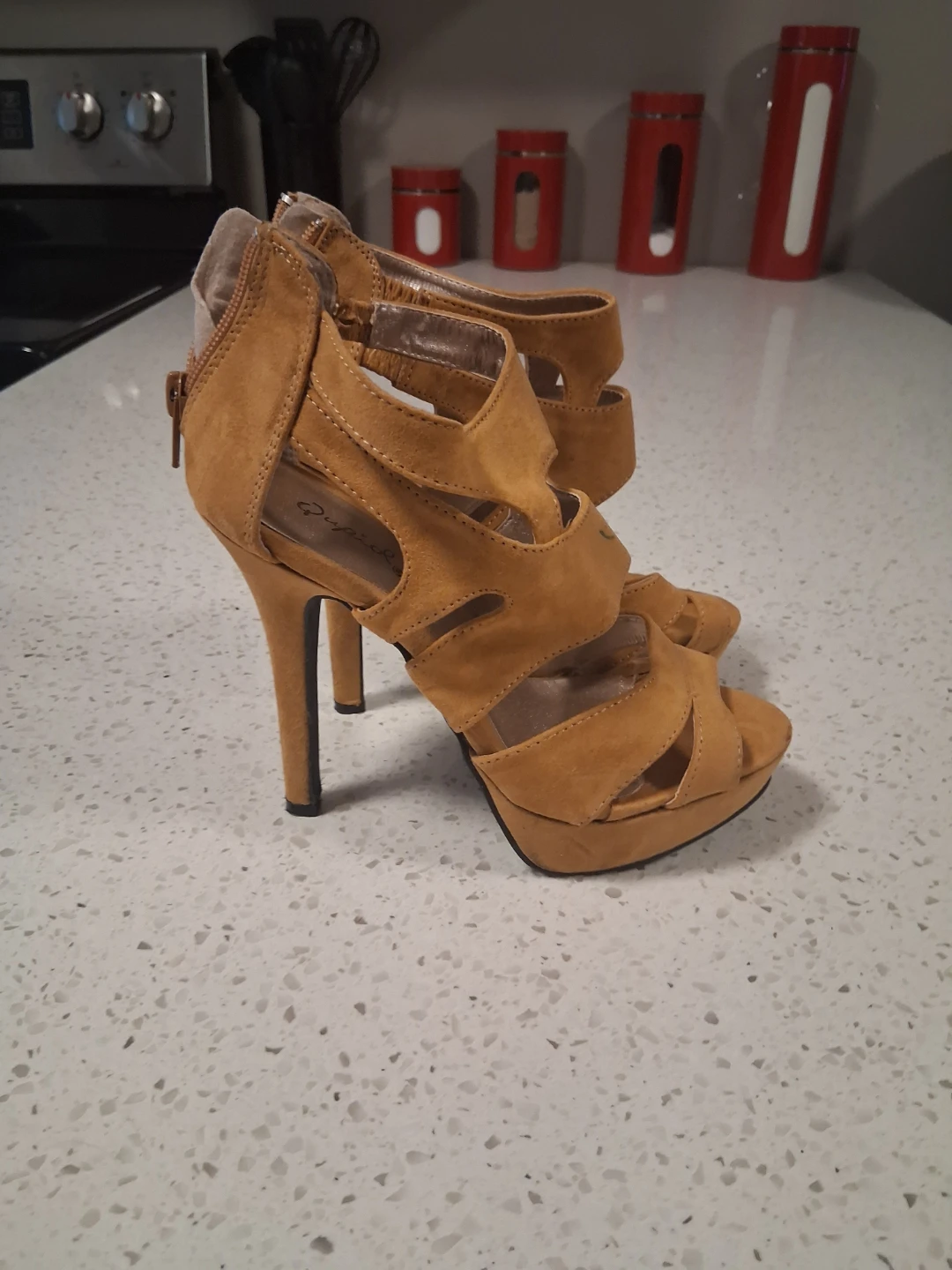 Golden colored heels