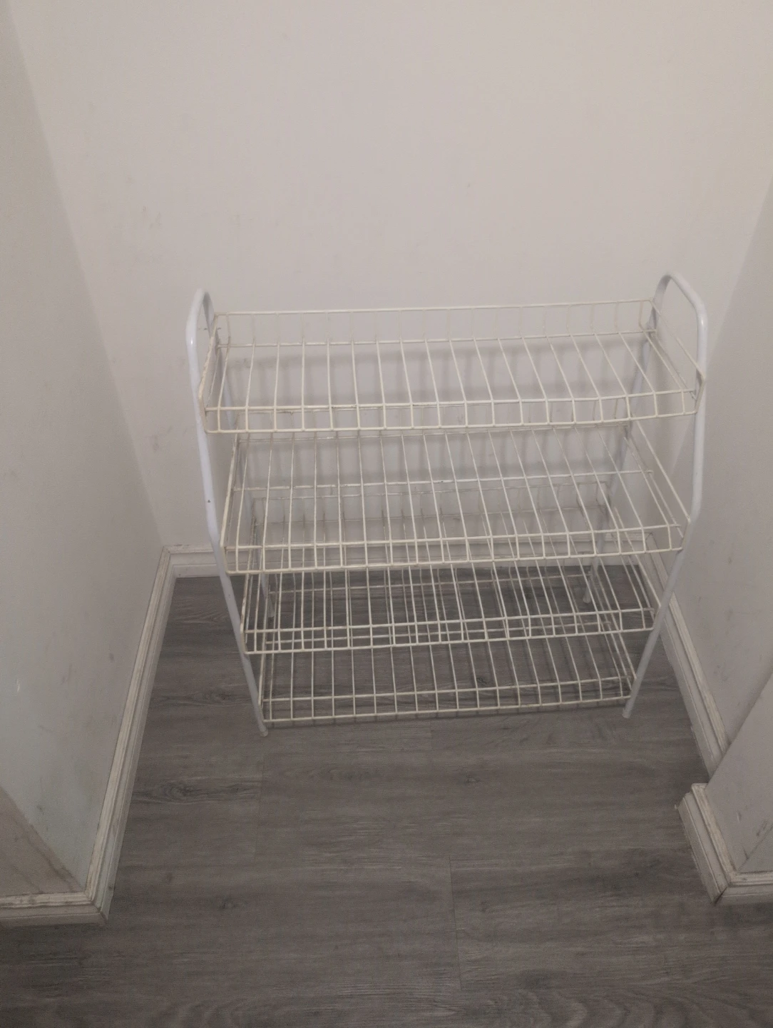 White 3-Tier Wire Shelf Unit