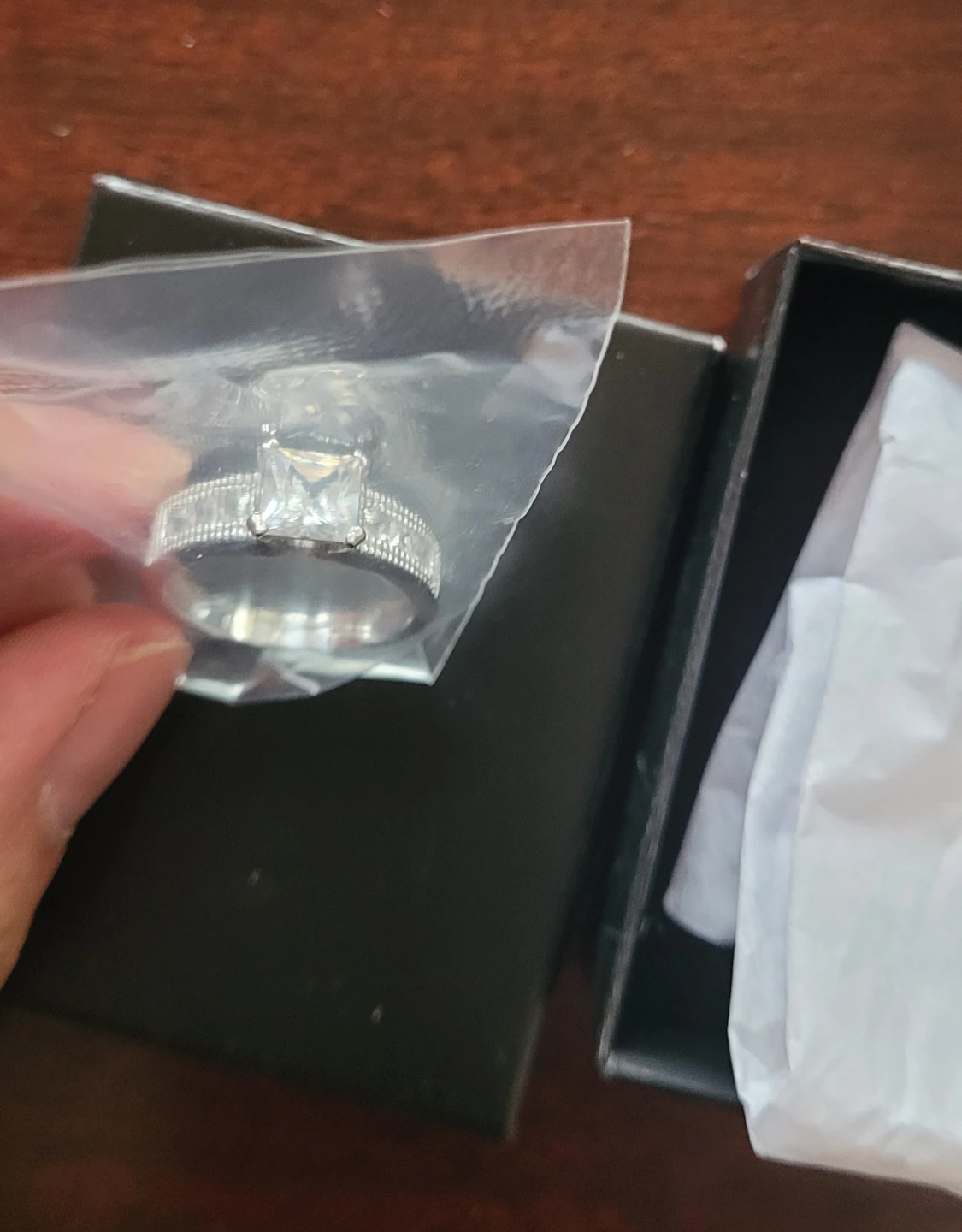 Princess Cut Ring sterling