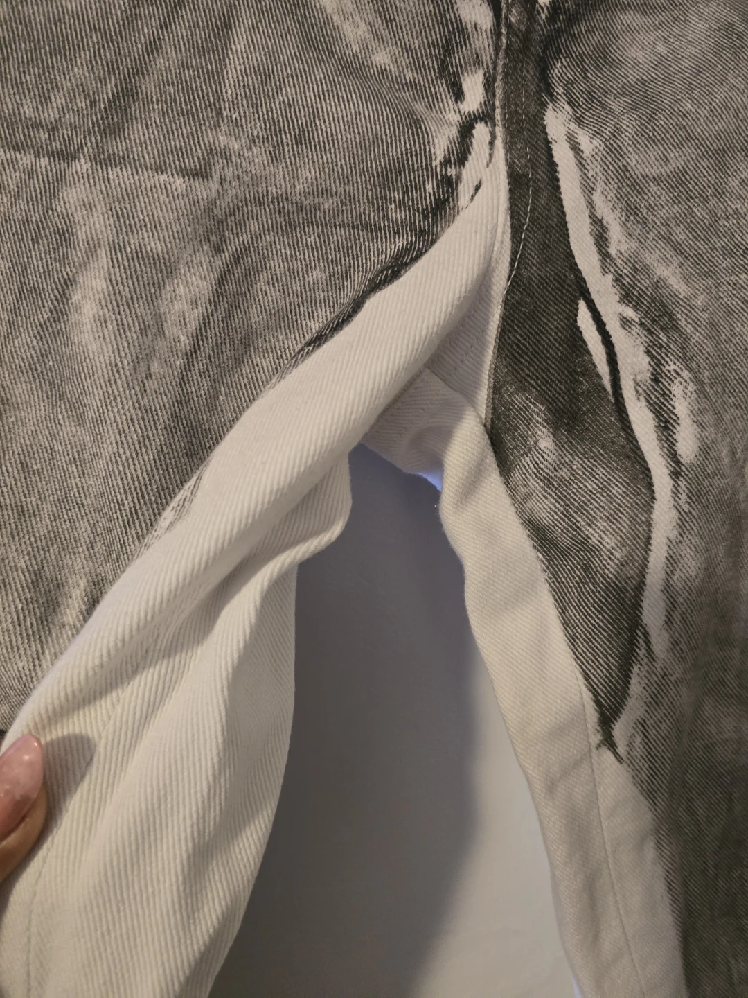 OkayThxBye trompe l'oeil denim print pants size 2 - photo 4